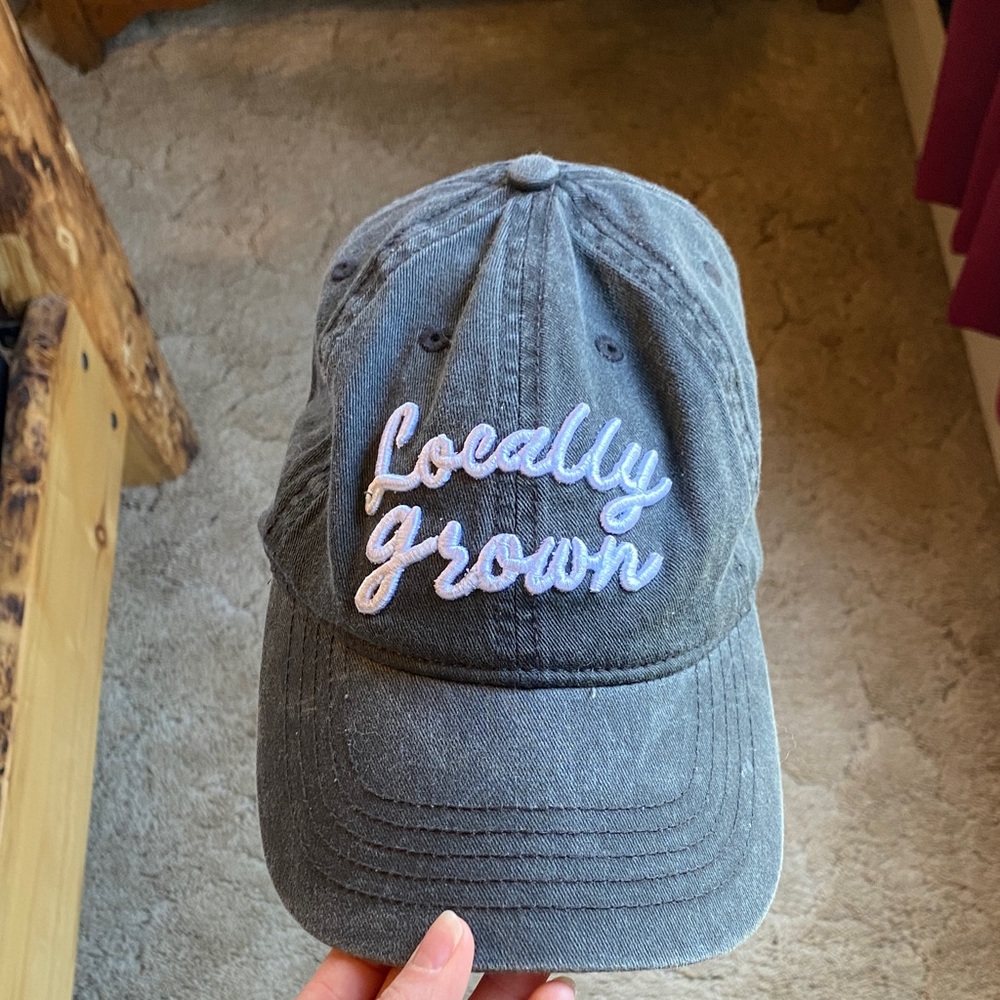 Infinity Dark Gray 'Locally Grown' Embroidered Baseball Cap
